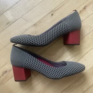 BETA BRAND Pumps Heels Women Shoes Size 10‎ Block Chunky Heel Slip On EUC